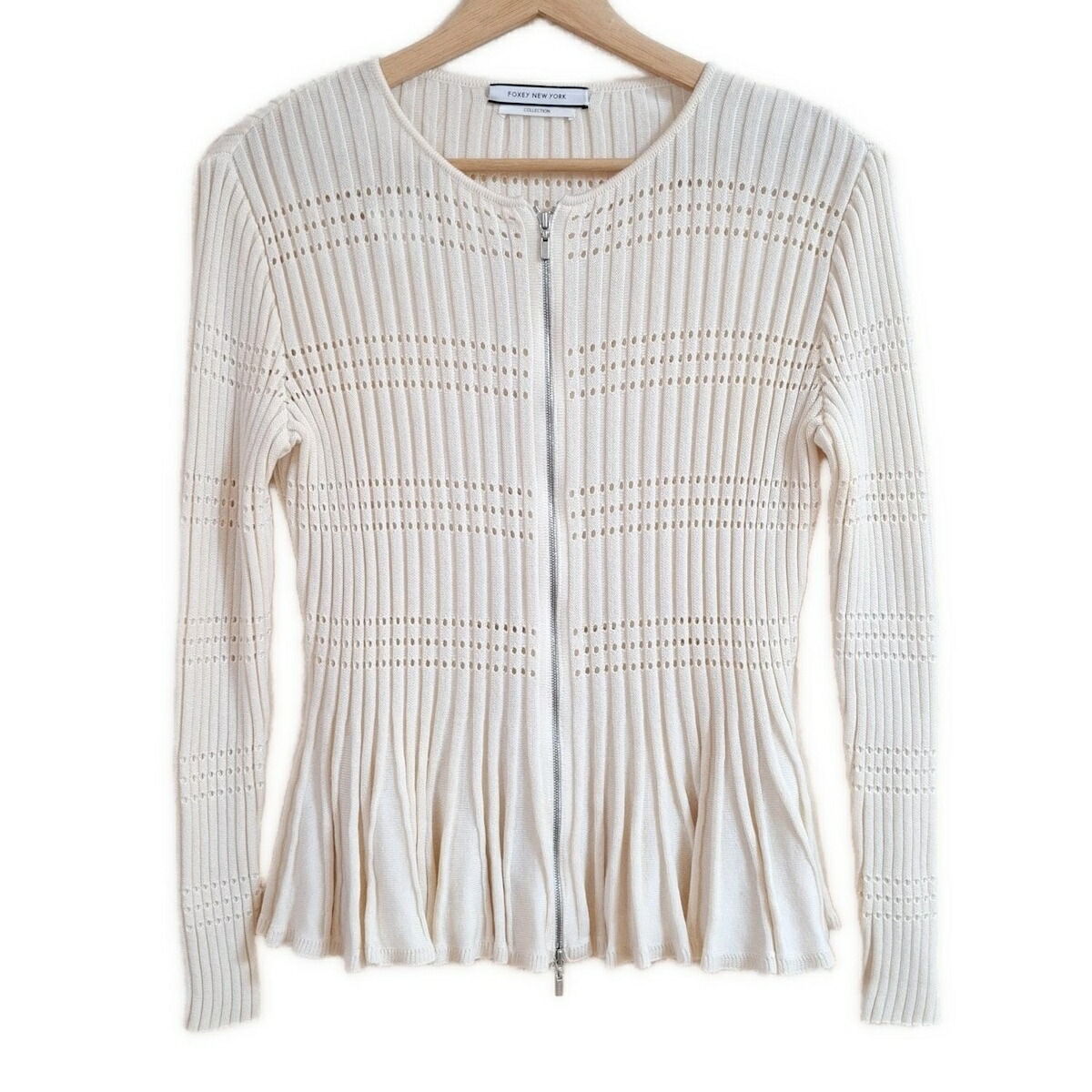 極美品　FOXEY NEWYORK フォクシー　ニットカーディガン　シルク　40 極美品 FOXEY NEWYORK フォクシー ニットカーディガン シルク 40 FOXEY