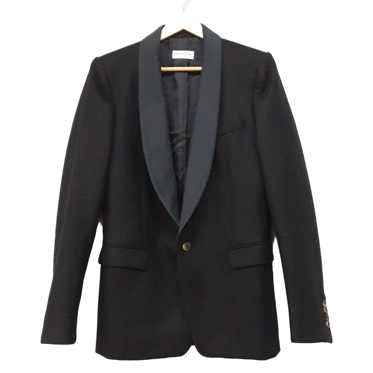 DRIES VAN NOTEN ネイビー テーラードジャケット 46 Dries Van Noten: ネイビー Embellished テーラードジャケット