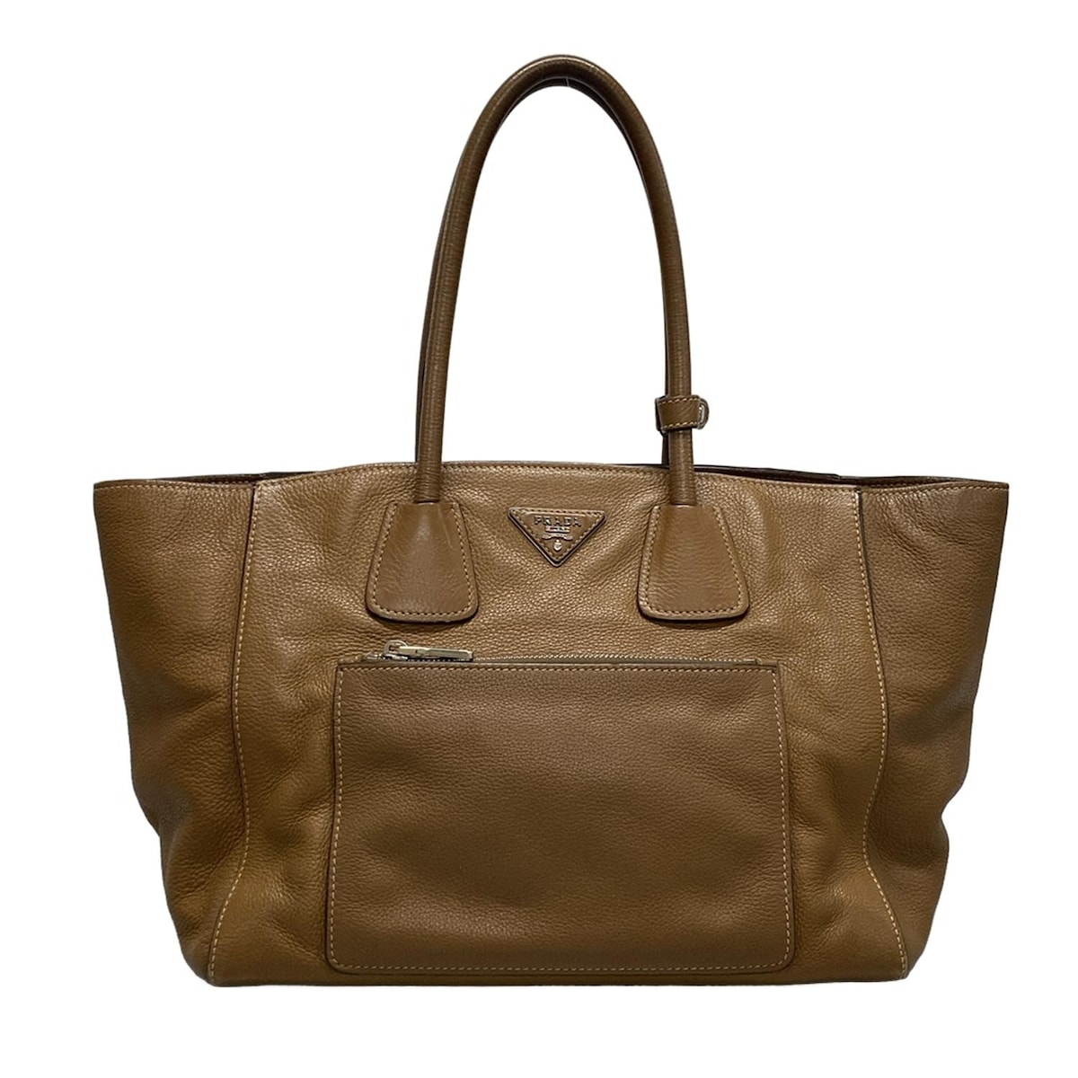 楽天市場】【中古】 プラダ PRADA トートバッグ レザー ブラウン