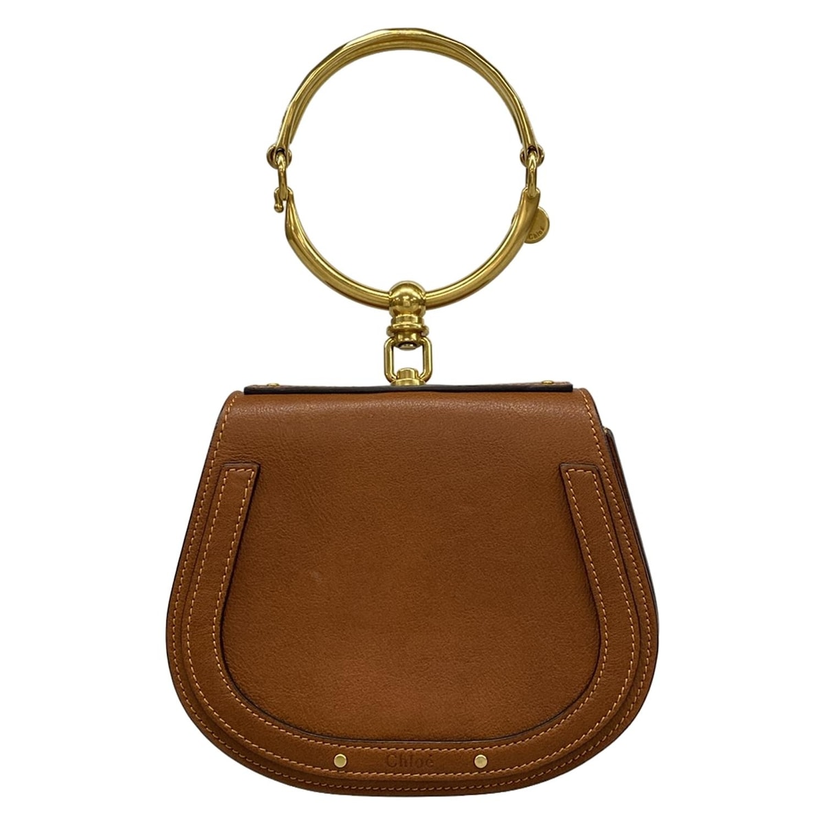 【中古】Chloe(クロエ) ナイル ハンドバッグ ブラウン レザー