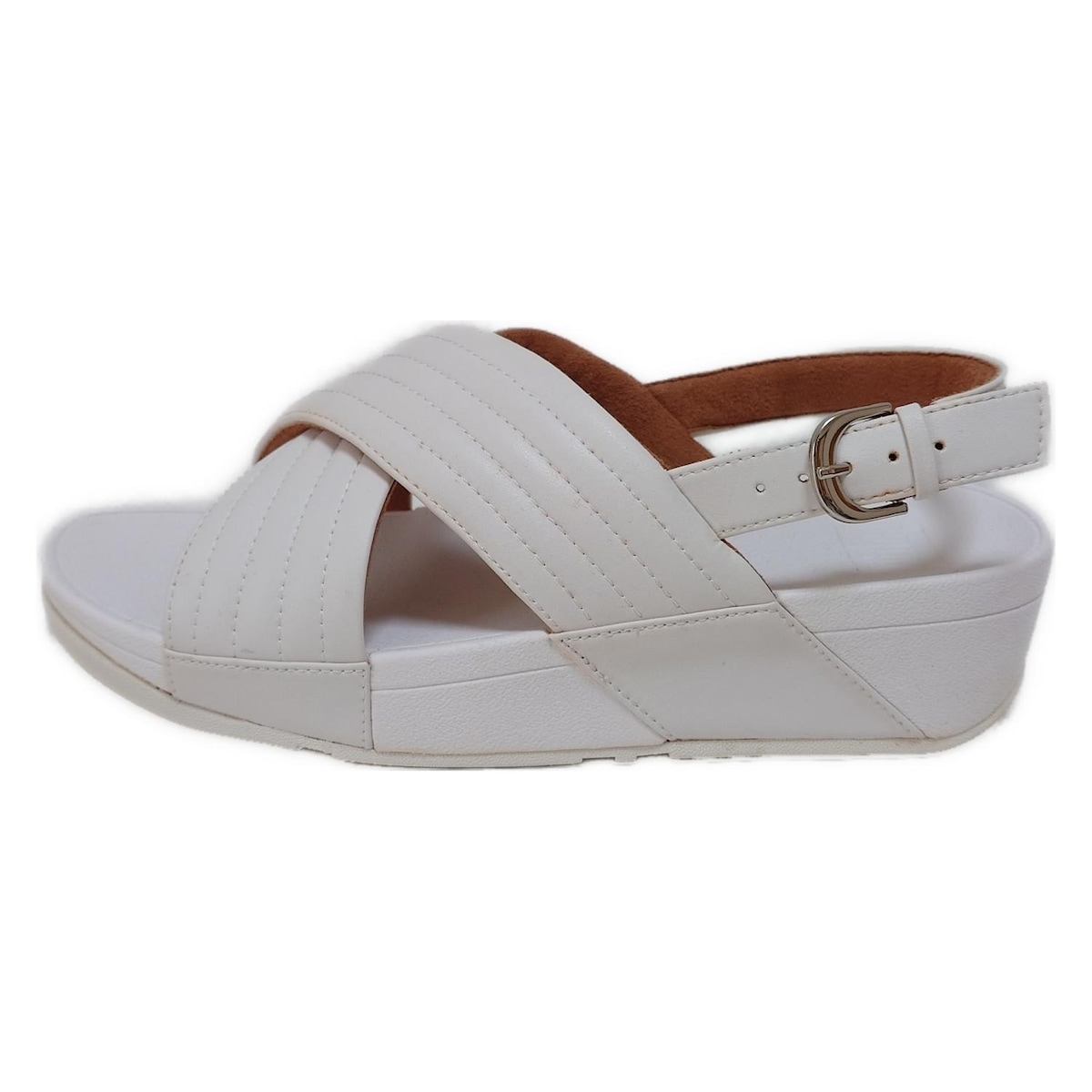 【中古】Fitflop(フィットフロップ) サンダル 白 レザー