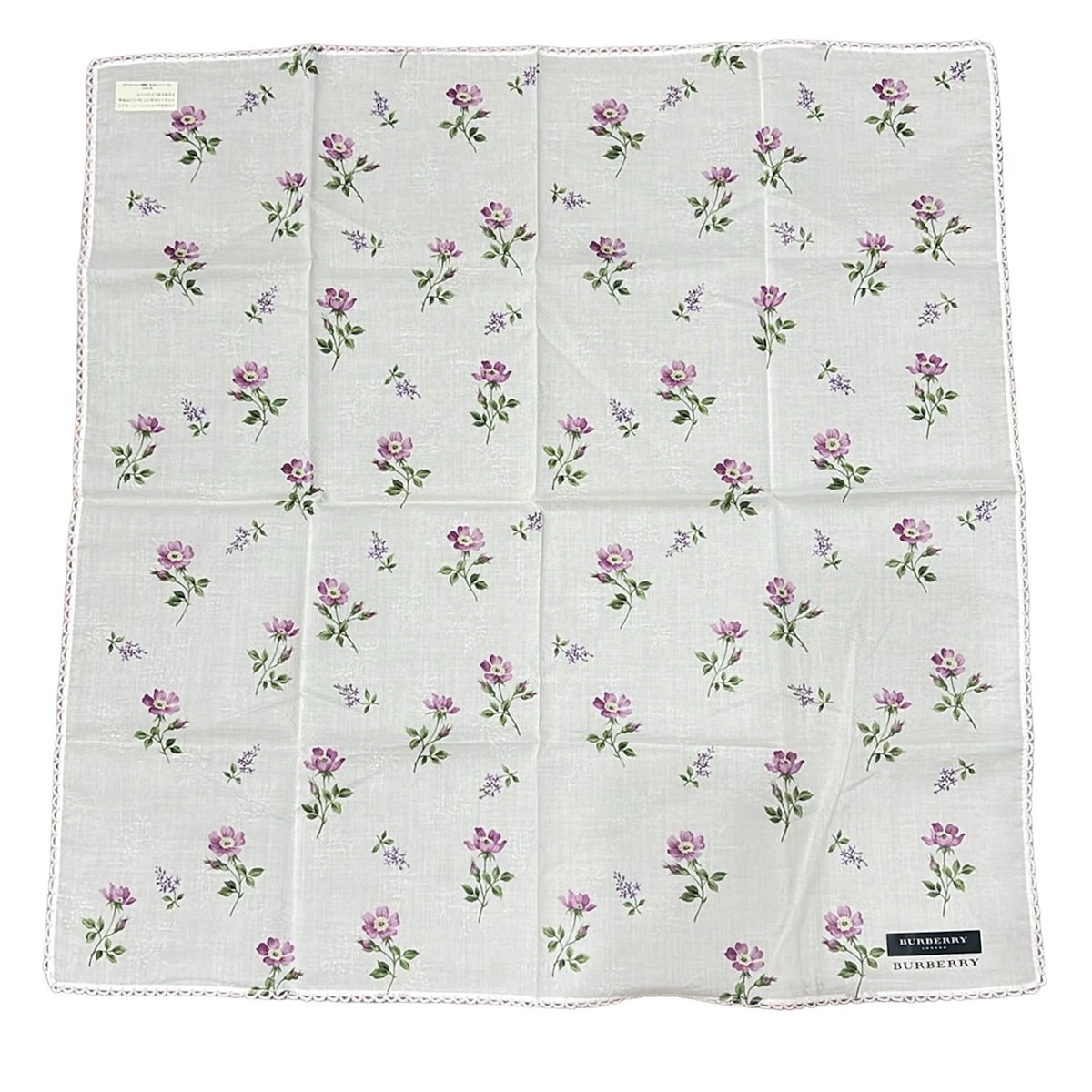 楽天市場】バーバリー ハンカチ 未使用 犬柄 鍵盤柄 ライトベージュ