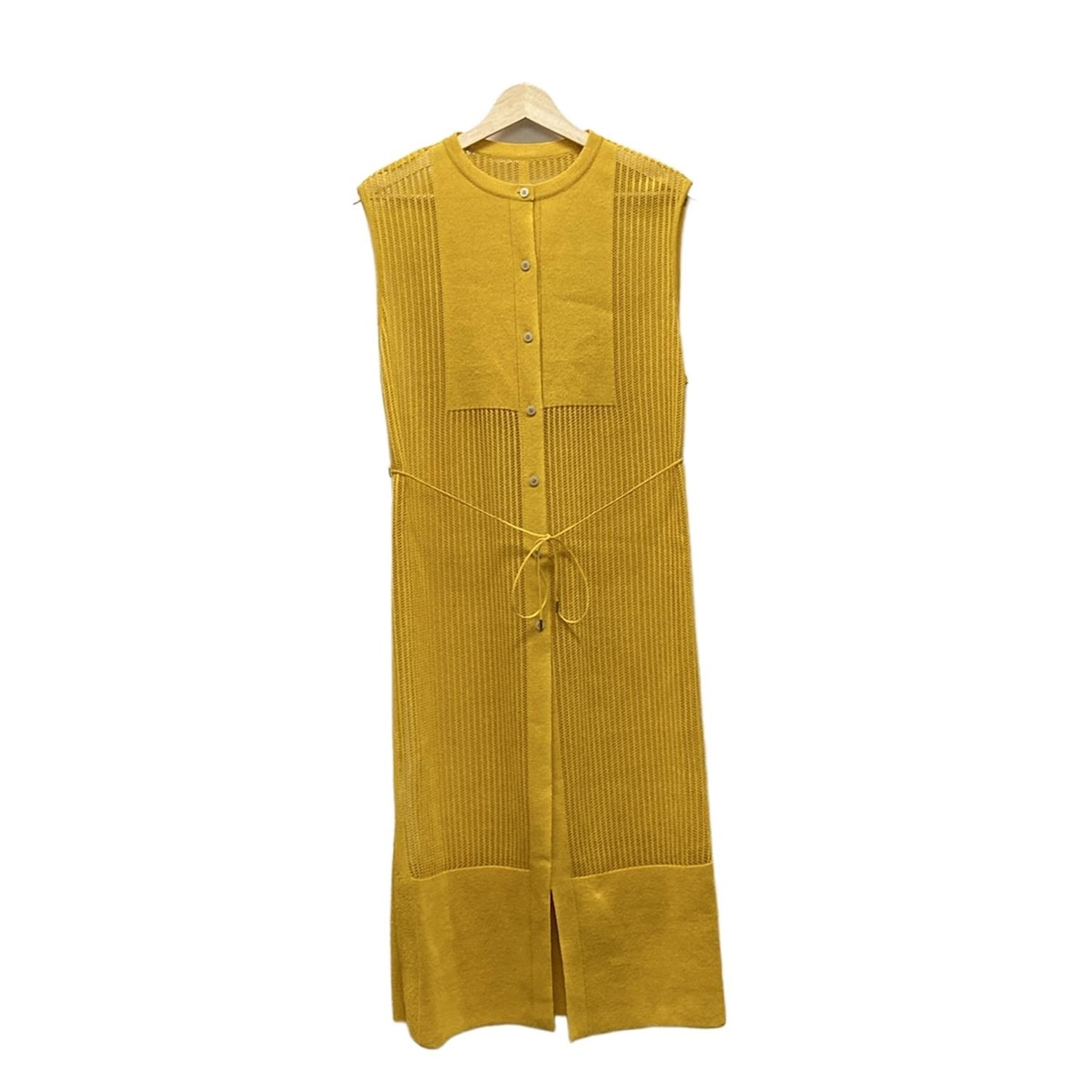 【中古】mila schon(ミラショーン) カーディガン ロング丈 ダークイエロー
