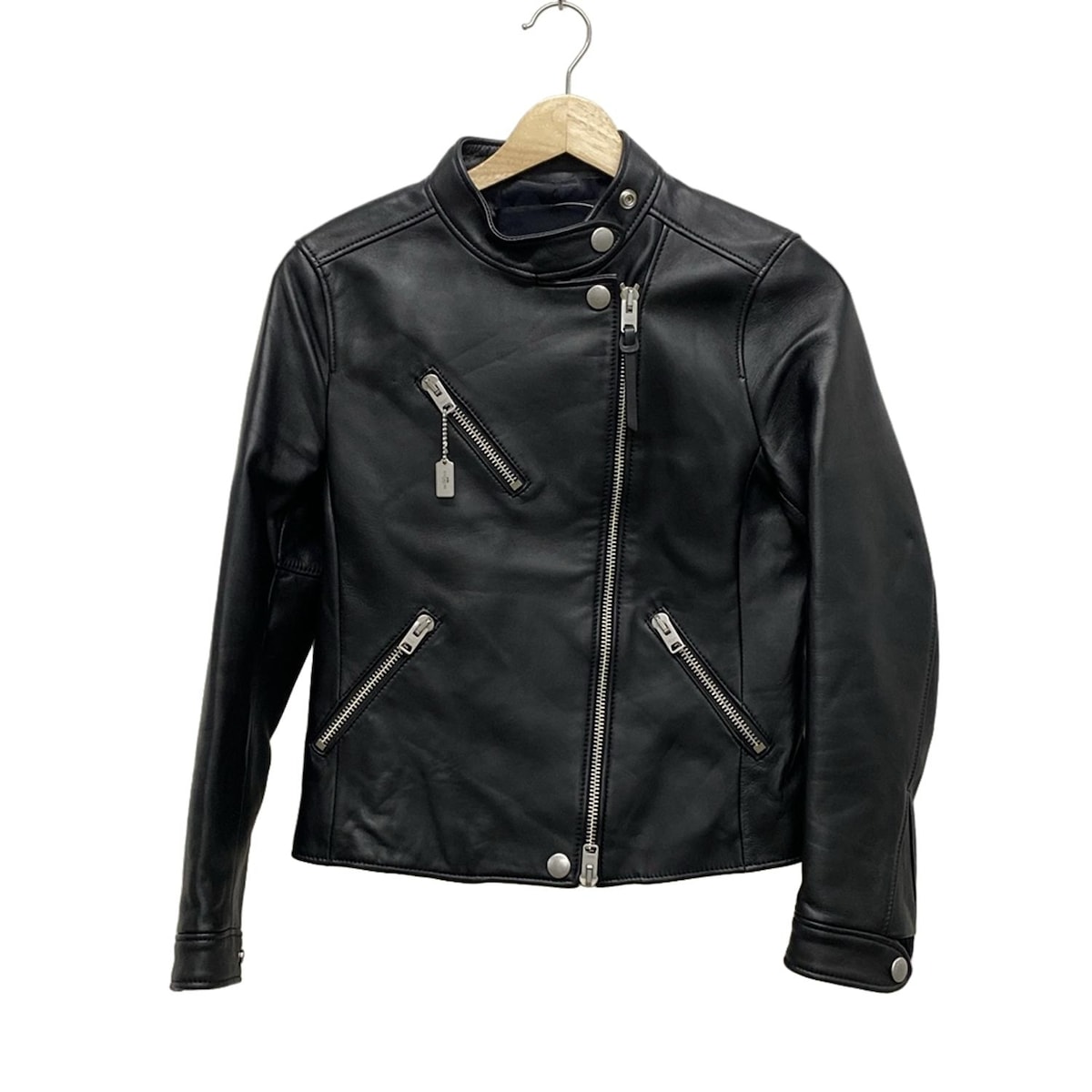 COACH コーチ F33779 ブラック シングル ライダースジャケット 楽天市場】【中古】COACH 33779 ライダースジャケット ブラウン 革