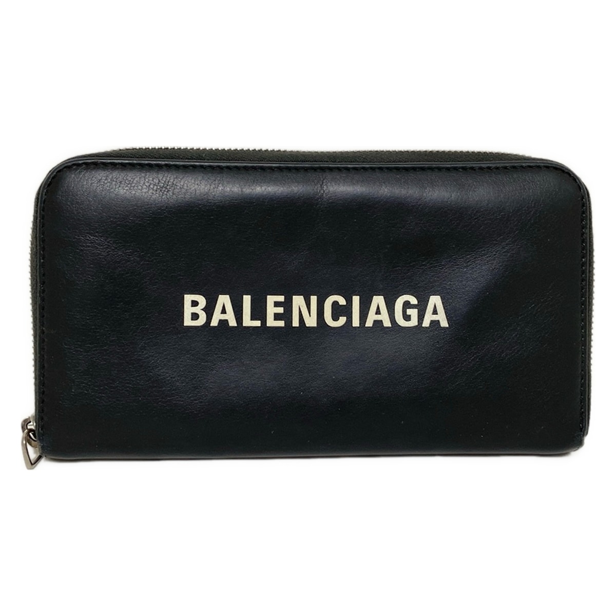 未使用　BALENCIAGA バレンシアガ レザーラウンドジップ長財布　紺 BALENCIAGA バレンシアガ 財布 長財布 ラウンドファスナー 小銭れ付き