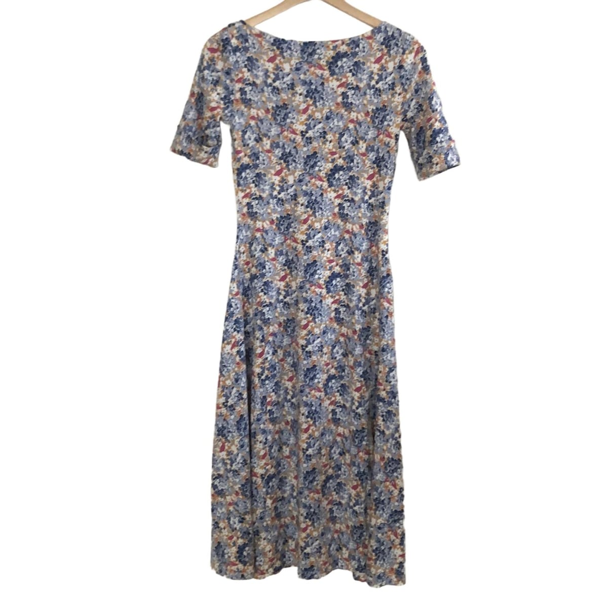 【新品未使用タグ付】ローレンラルフローレン 半袖ワンピース 総柄 花柄 リネン混 38753914_1.jpg