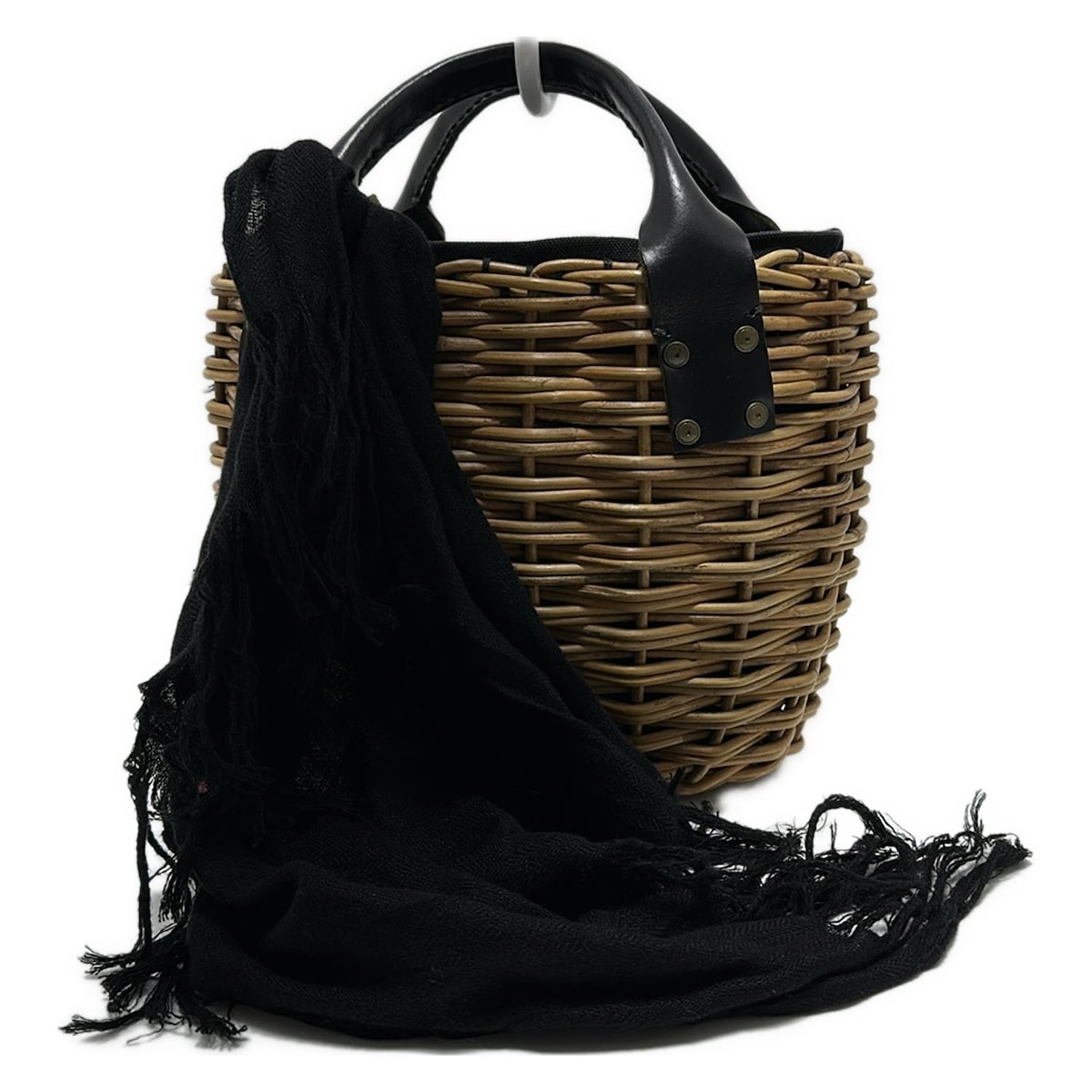 楽天市場】【エバゴス】ebagos 半月型 紅籐×キャンバス かご カゴ