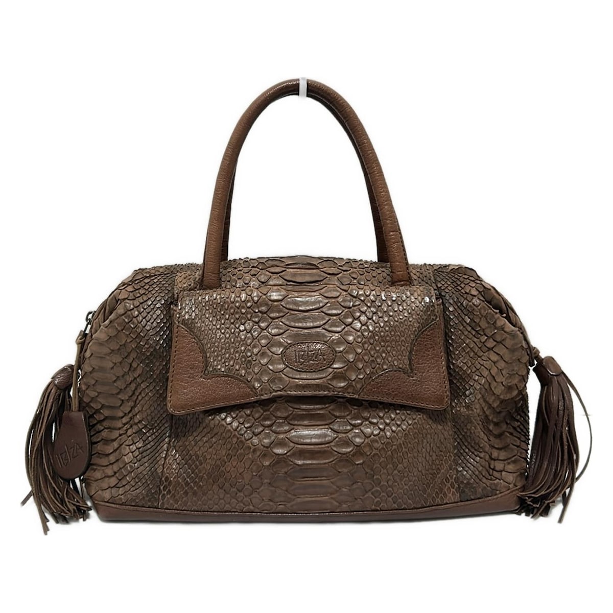 楽天市場】【IBIZA】イビザ メッシュ ハンド バッグ 赤茶 カーフ【中古