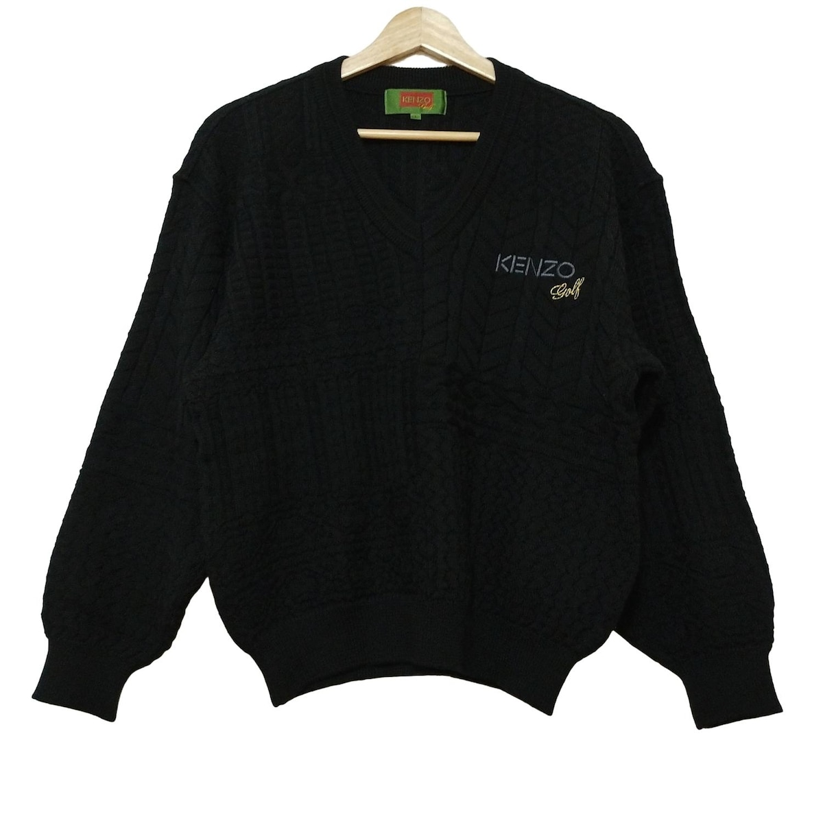 美品◎KENZOゴルフ ケンゾーゴルフ セーター ブラック 黒 楽天市場】古着 KENZO GOLF ケンゾーゴルフ 日本製 ゴルフ 長袖