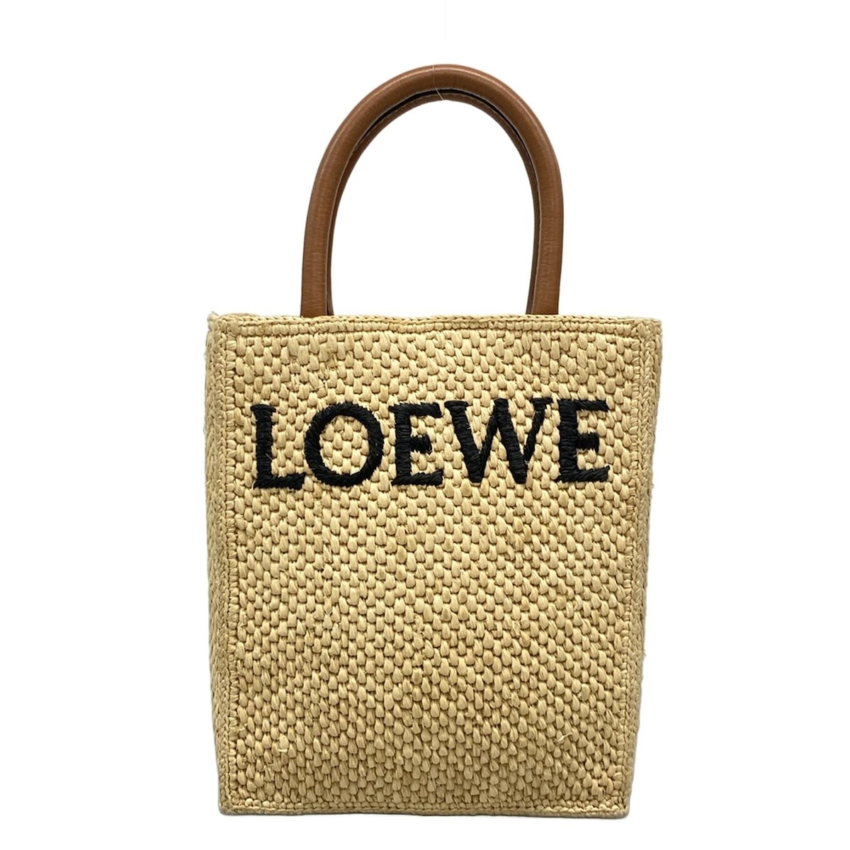 【中古】LOEWE(ロエベ) スタンダードA5トート トートバッグ ベージュ×ブラウン レザー 56,167円