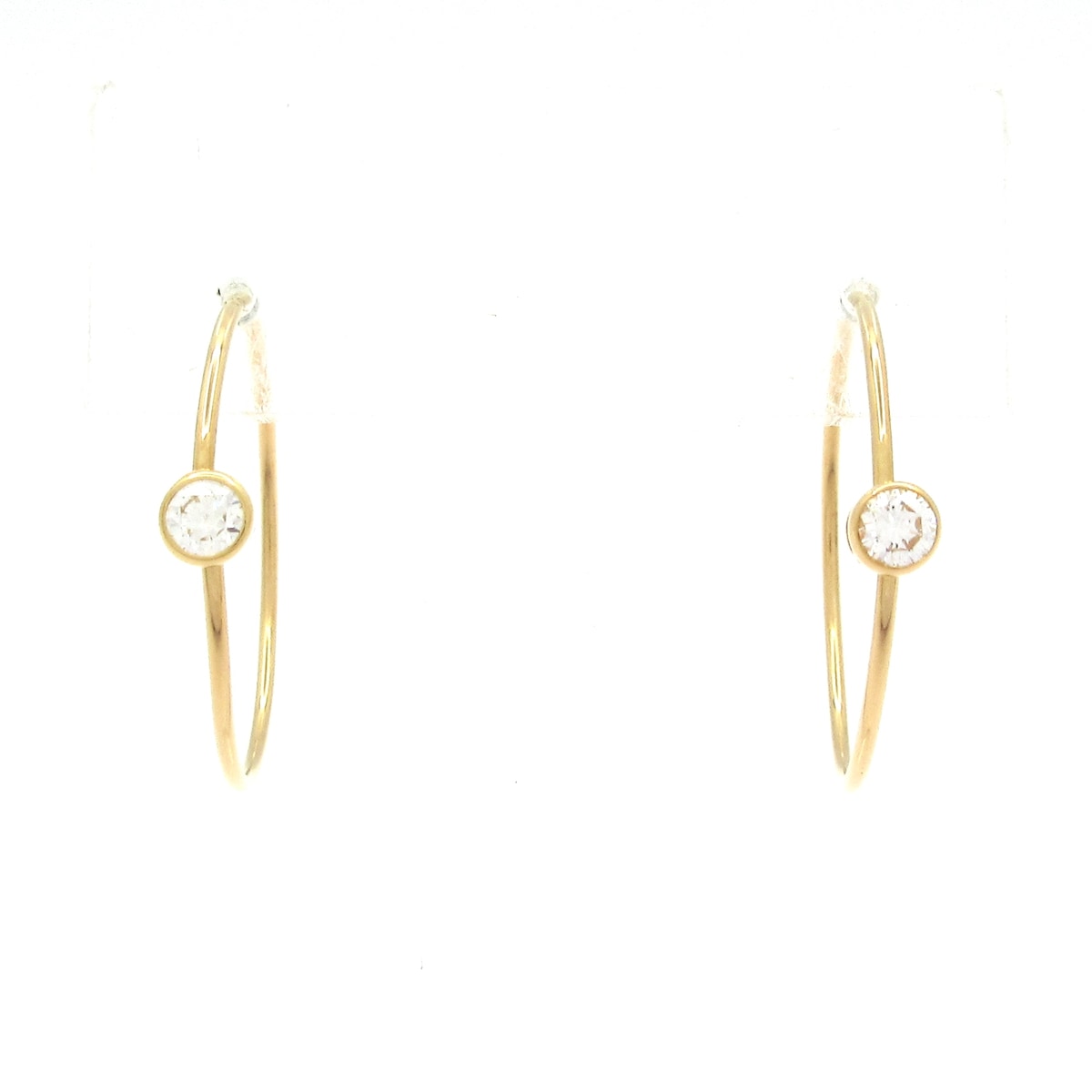 SHIHARA ダイヤモンド　ポスト　ピアス　イエローゴールド K18 シハラ Diamond Post Pierce 0302 - SHIHARA