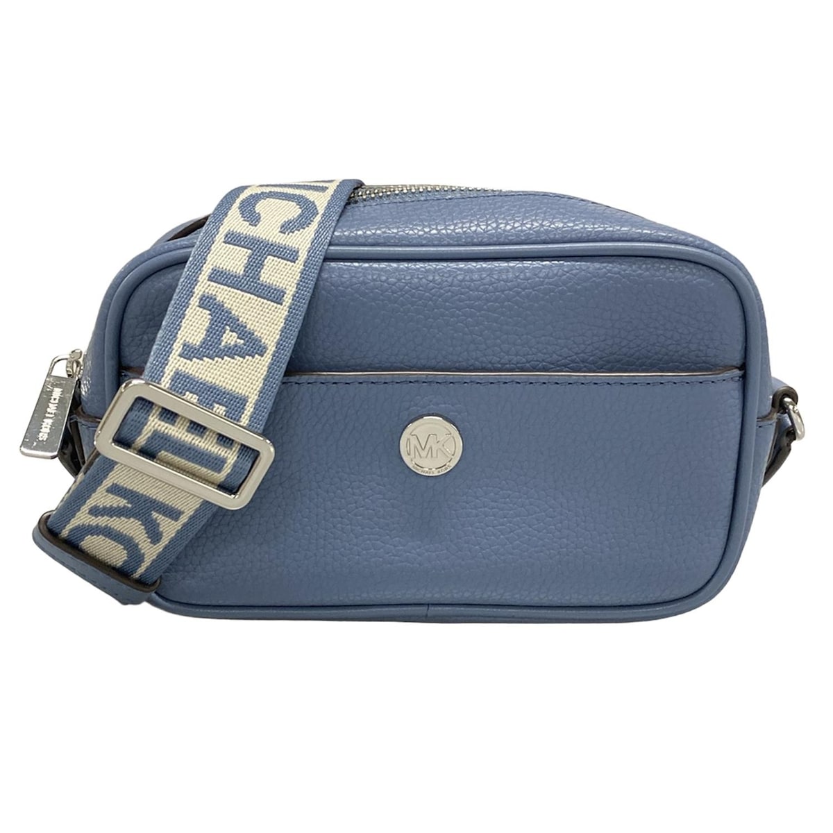 【中古】MICHAEL KORS(マイケルコース) メイジー ショルダーバッグ ブルーグレー レザー