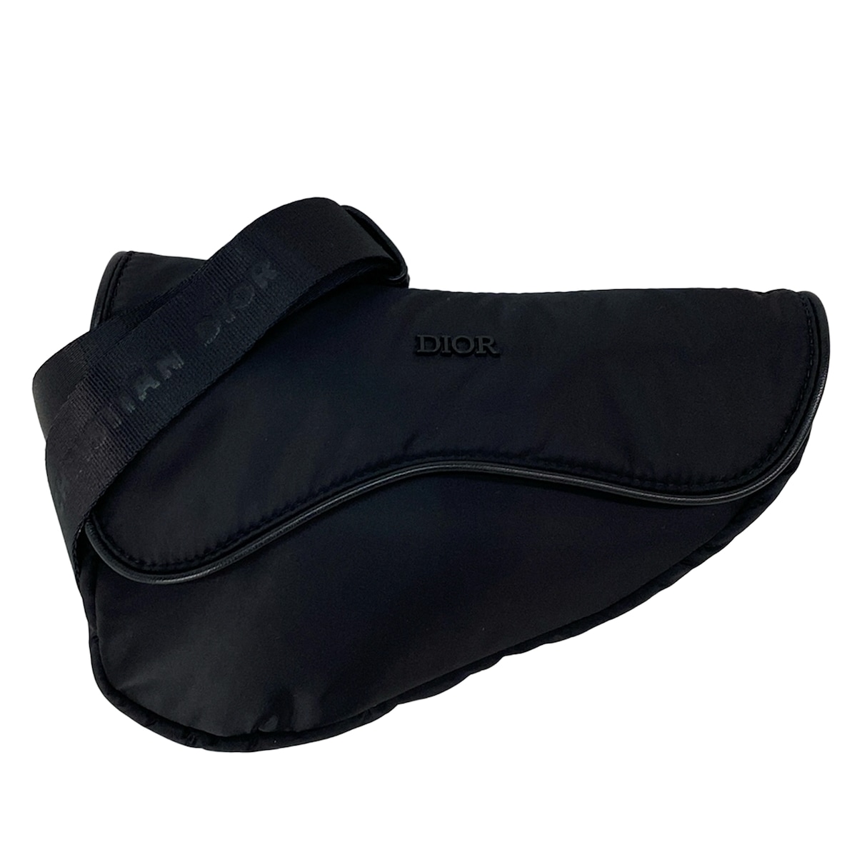 【新着】【中古】DIOR/ChristianDior(ディオール/クリスチャンディオール) サドルバッグ ショルダーバッグ ミニバッグ 黒 レザー