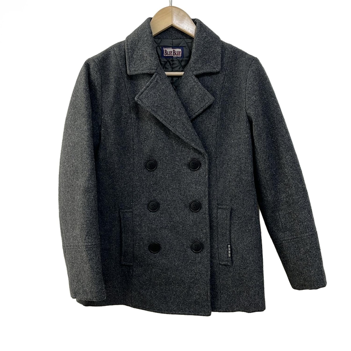 定価54600円 BLUE BLUE ヘビーウール 圧縮ニット Pコート 1/S BLUE BLUE ヘビーウール 圧縮ニット Pコート 1/S