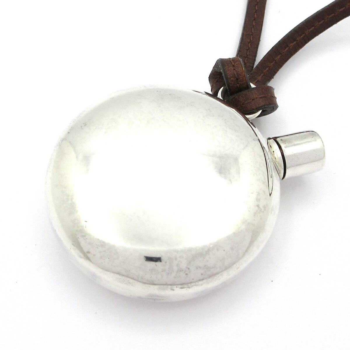 最終⭐︎Hermès エルメスパフュームボトルネックレス/レザー/シルバー925 HERMES - □新同□磨き済□ エルメス パフューム ボトル