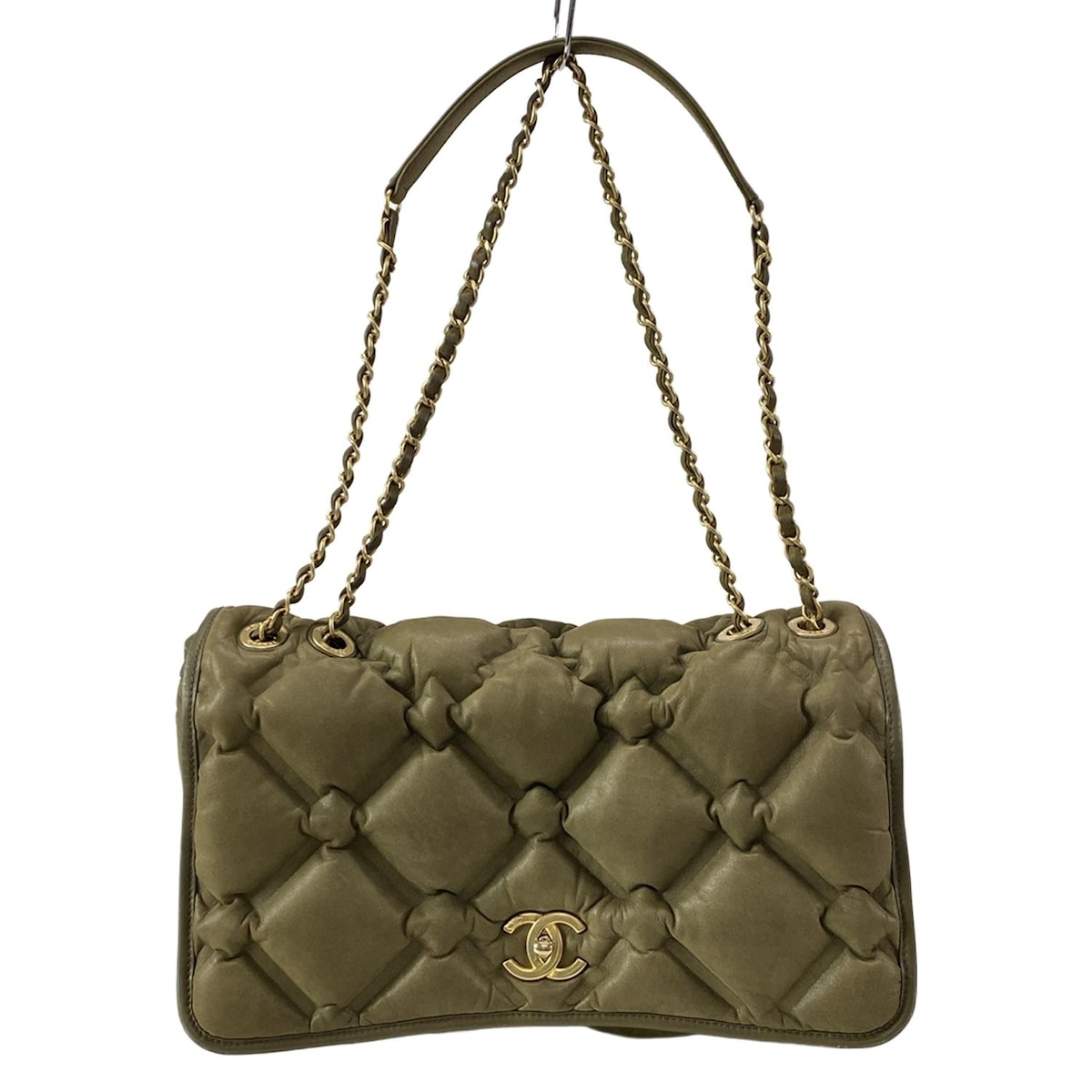 CHANELシャネル マトラッセ ショルダーバッグ バブルキルト ダークグレー CHANELシャネル マトラッセ ショルダーバッグ バブルキルト