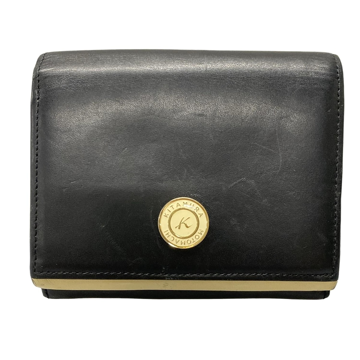 楽天市場】キタムラ Kitamura 二つ折り財布 がま口 白 紺