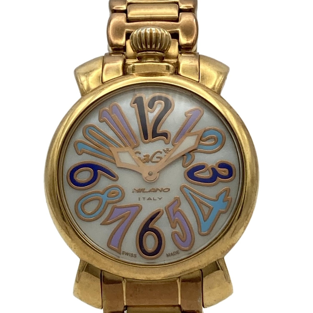 美品 ガガミラノ GAGA MILANO マニュアーレ46 SLIM5080.1 楽天市場】【緑屋質屋】ガガミラノ(GaGa MILANO) マヌアーレ スリム