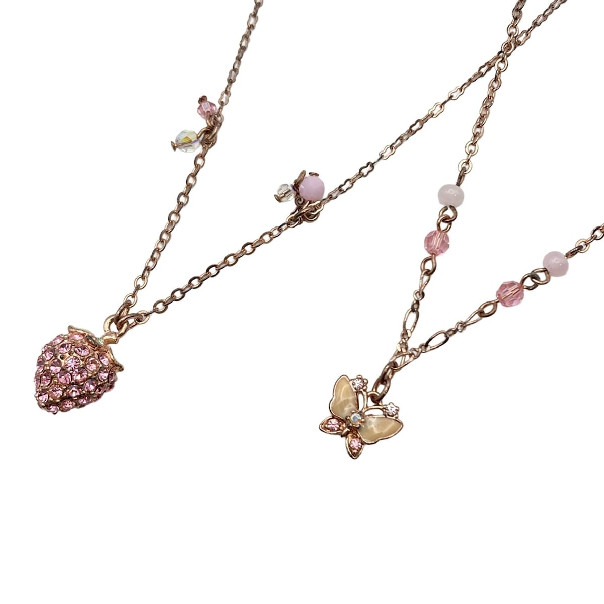 アナスイ バタフライ 蝶 2連ネックレス ピンク ブラック アナスイ バタフライ 蝶 2連ネックレス ピンク ブラック アナスイ