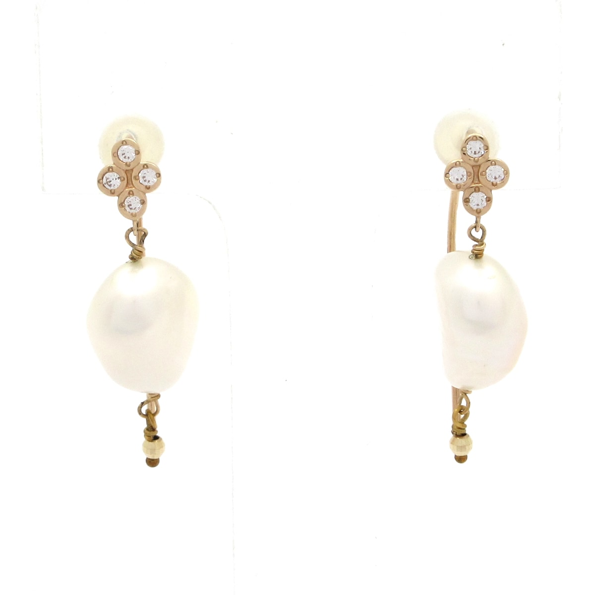 楽天市場】アガット オパールチャーム付きフープピアス/K10PG/416-1.7g