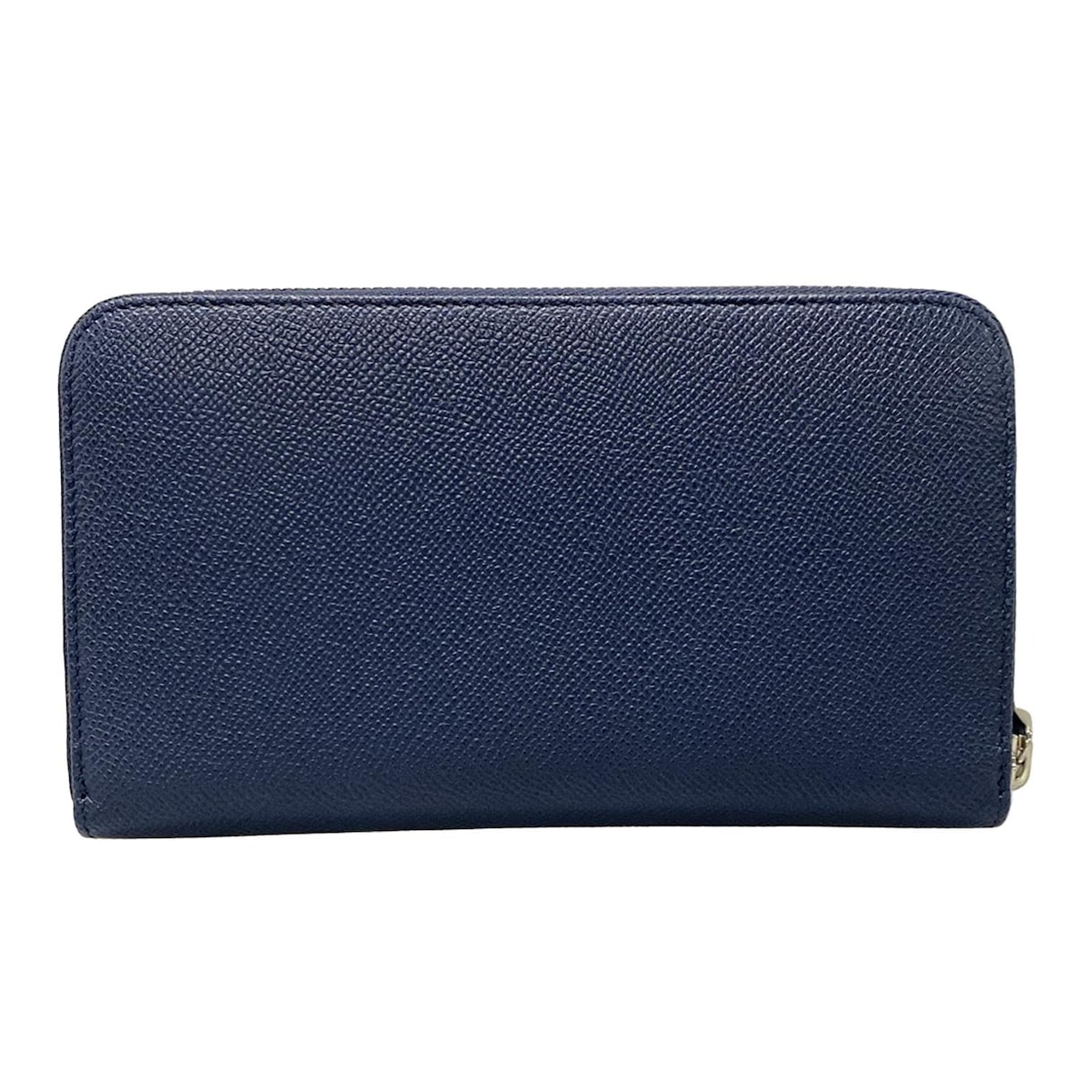 【中古】BVLGARI(ブルガリ) ブルガリブルガリ 長財布 ラウンドファスナー ダークネイビー レザー