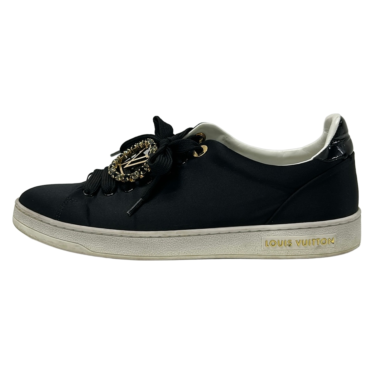 【中古】LOUIS VUITTON(ルイヴィトン) スニーカー 黒×ライトグリーン