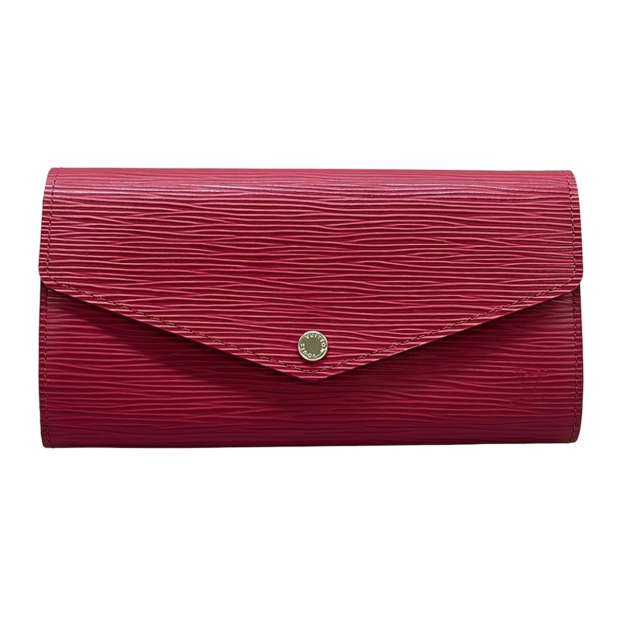 【中古】LOUIS VUITTON(ルイヴィトン) ポルトフォイユ・サラ 長紙入れ フューシャ なめし革