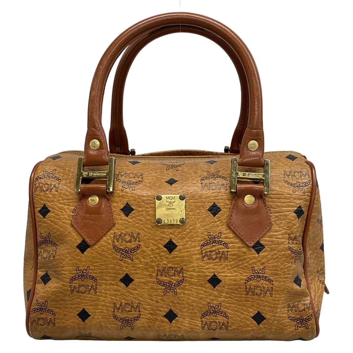 楽天市場】MCM エムシーエム ロゴグラム ハンドバッグ ミニボストン