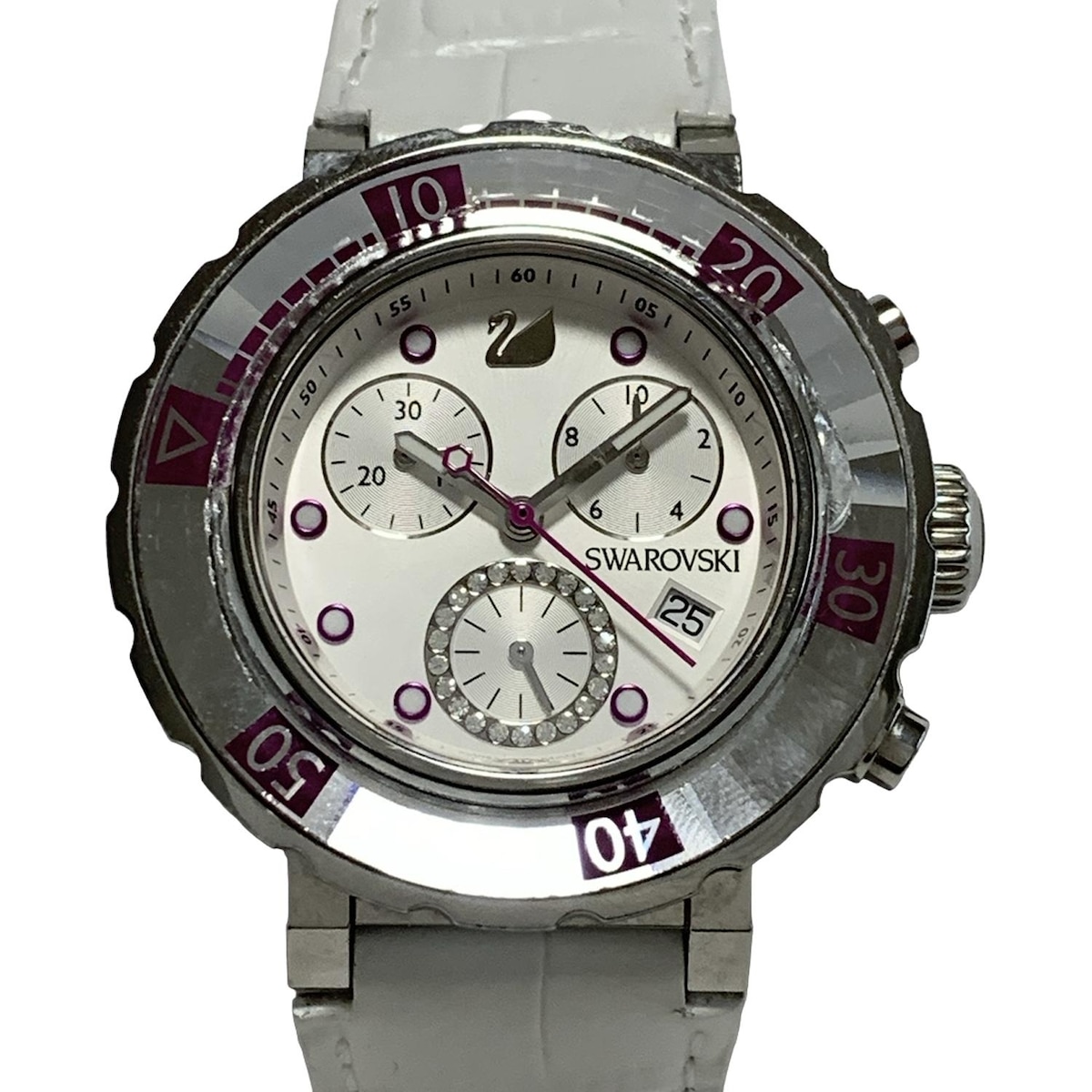 楽天市場】【ウォッチ】SWAROVSKI スワロフスキー クロノグラフ デイト