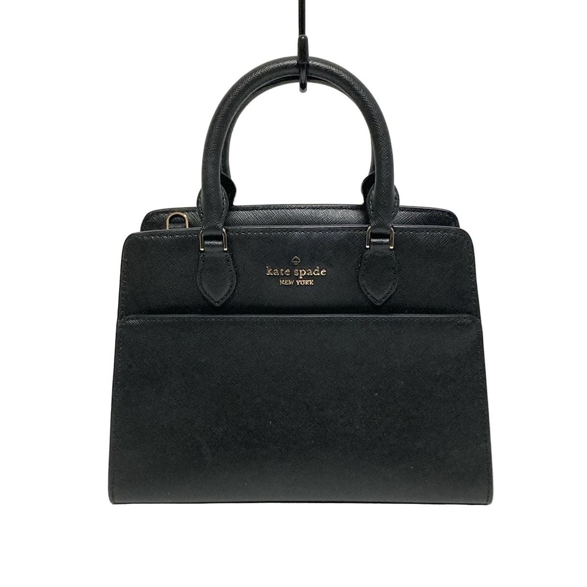 【中古】Kate spade(ケイトスペード) マディソン スモール サッチェル ハンドバッグ 黒 レザー