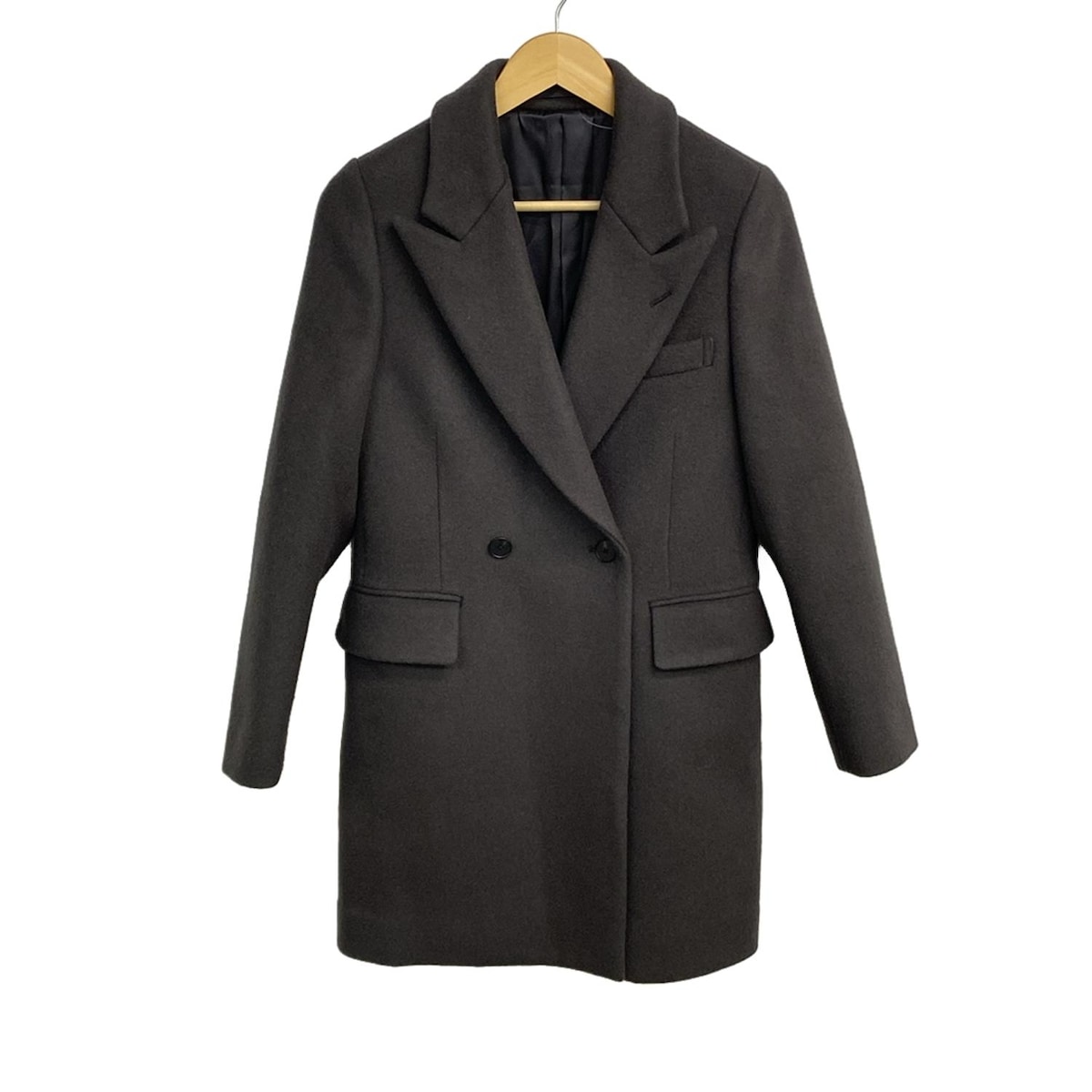 楽天市場】【中古】LOEFFリバーシブルノーカラーコート ブラウン