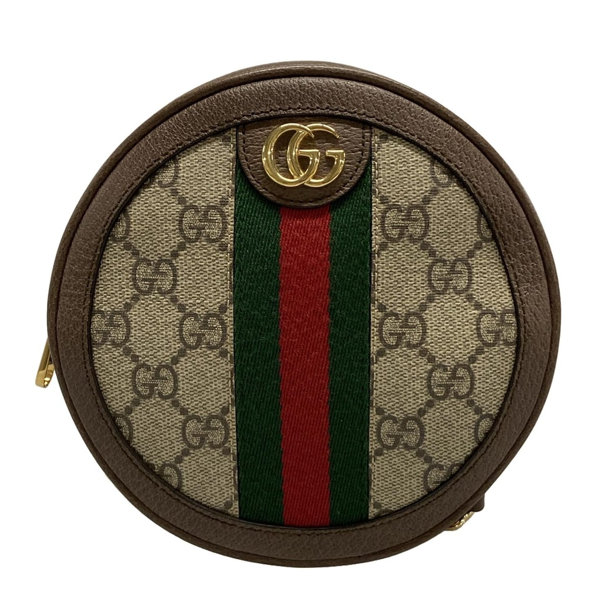 【中古】GUCCI(グッチ) オフィディア GG ミニ バックパック リュックサック ベージュ×ダークブラウン×マルチ レザー