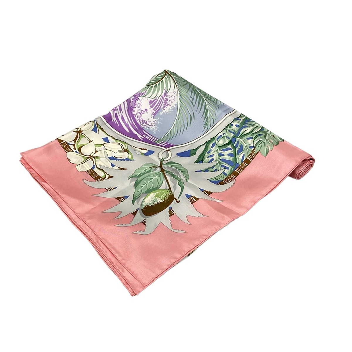 楽天市場】HERMES エルメス スカーフ カレ45 オレンジ 植物 シルク100