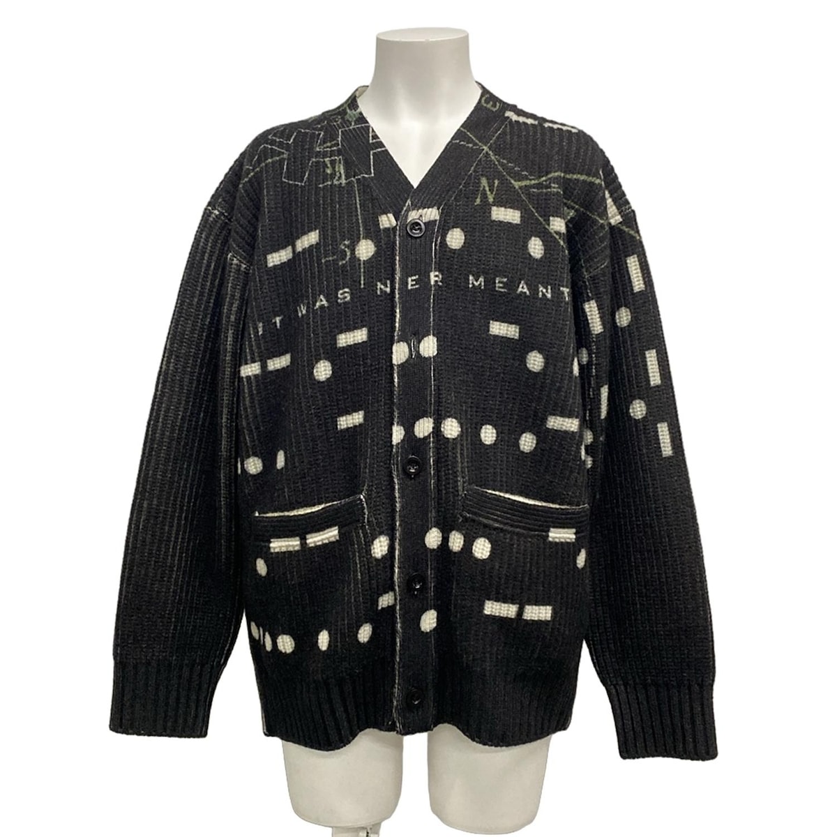 楽天市場】【中古】 Sacai サカイ 23AW Nylon Twill Mix Knit Cardigan