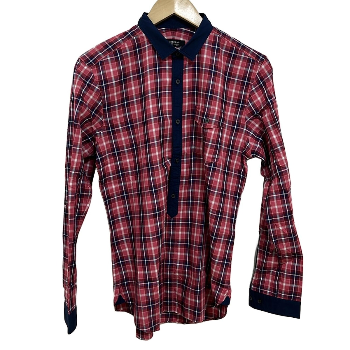 楽天市場】【中古】 BURBERRY （バーバリー） ｽﾄﾚｯﾁ ｺｯﾄﾝ ﾎﾟﾌﾟﾘﾝ ｼｬﾂ