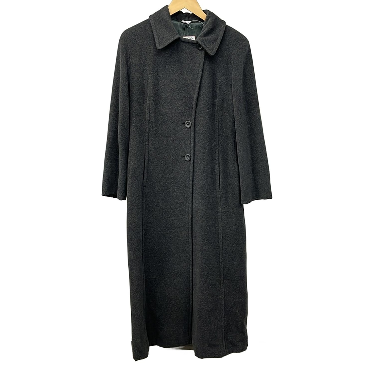 【中古】MAX\u0026CO.(マックス\u0026コー) 厚地の外套 長袖/ロング丈/秋/冬 うす暗い薄墨色