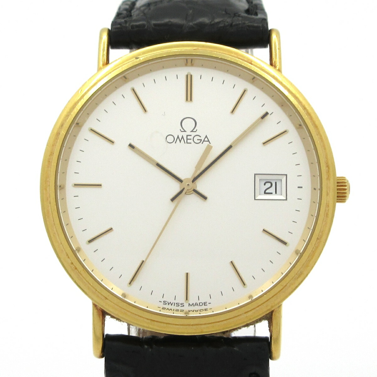 楽天市場】訳有 オメガ デビル 195.2378 K18YG/SS コンビ アイボリー