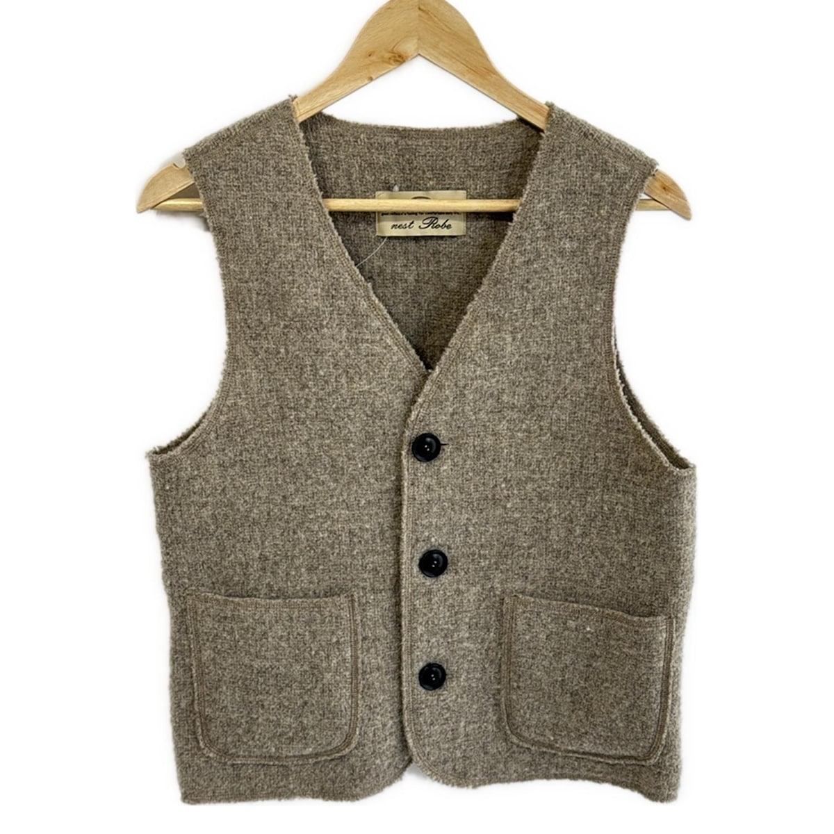 楽天市場】ネストローブ nest Robe リネンクルーネックベスト F【中古
