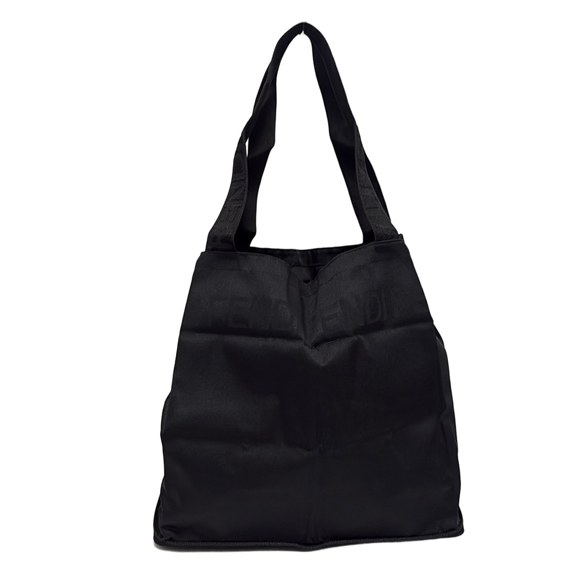 【中古】FENDI(フェンディ) トートバッグ 折りたたみ 黒
