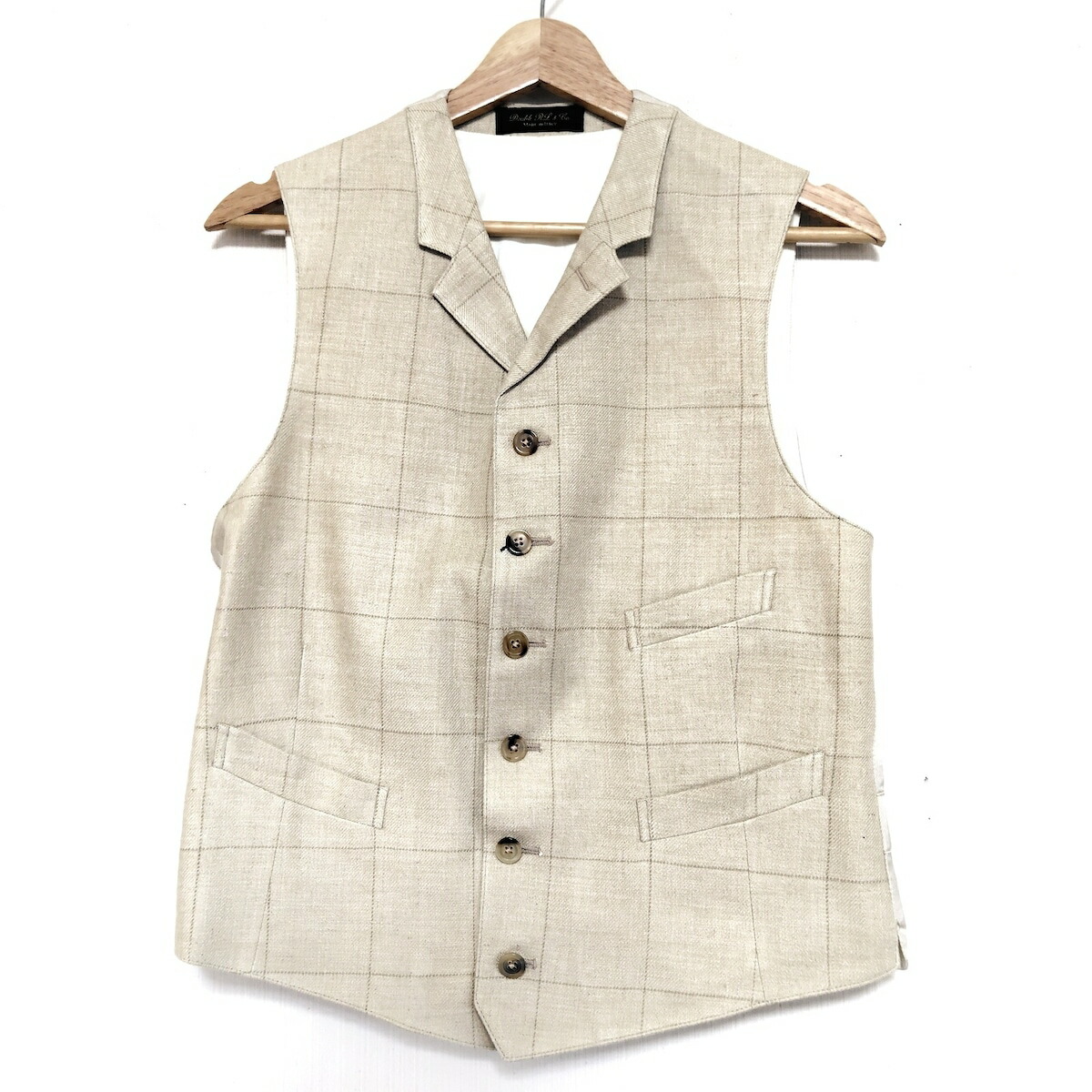 ★美品★ RRL ダブルアールエル オンブレチェック ウールベスト Mサイズ RRL - 美品 RRL ダブルアールエル ベスト サイズ:S オンブレチェック