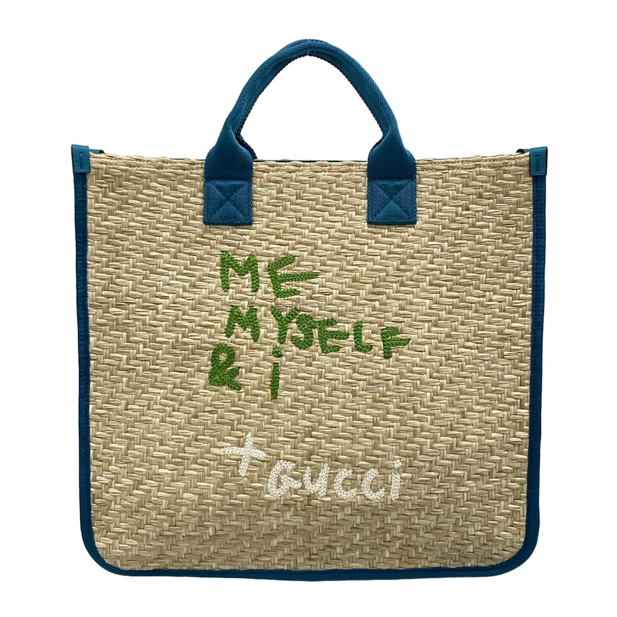 【中古】GUCCI(グッチ) チルドレンズ トートバッグ 刺繍 ベージュ×ブルーグリーン×マルチ 27,795円