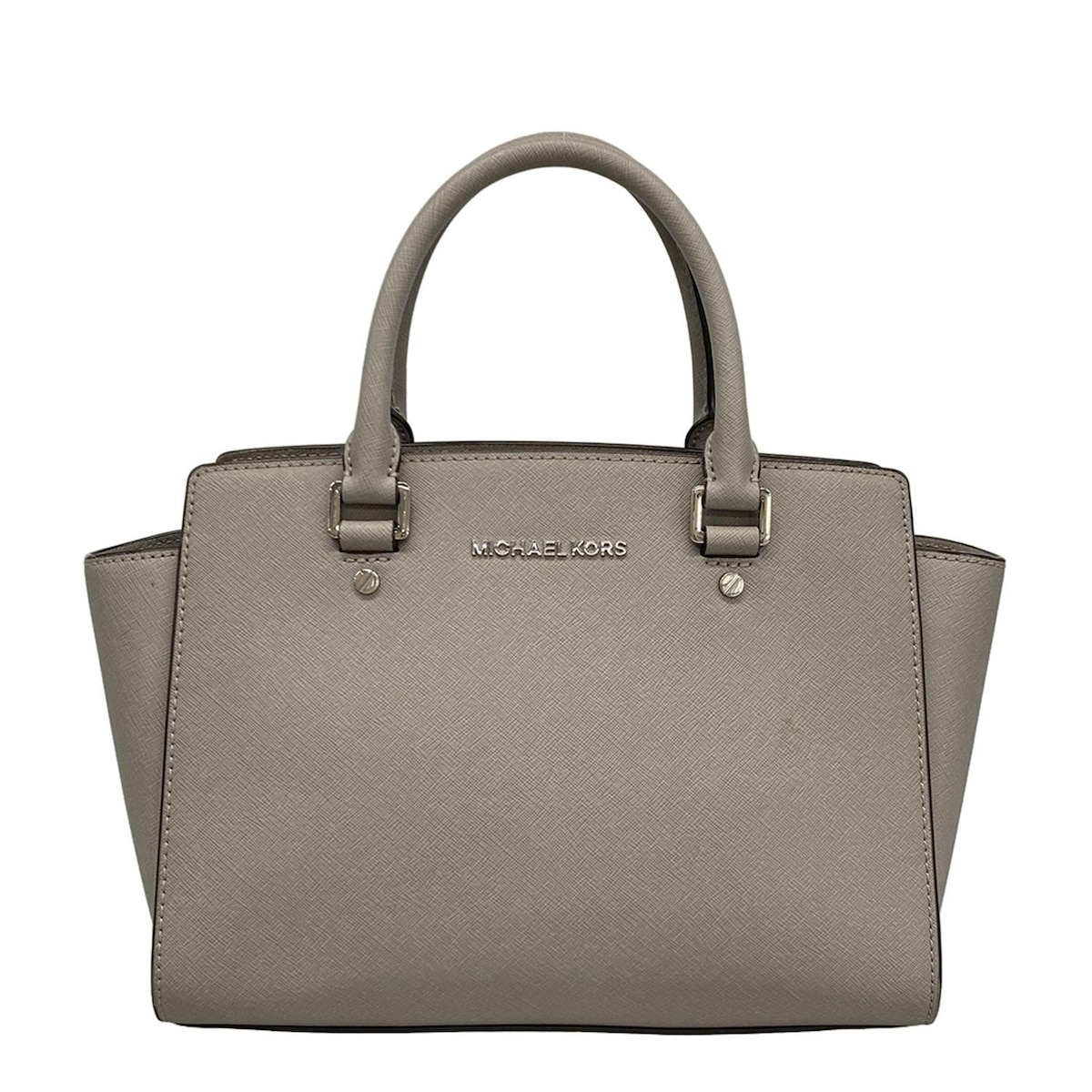 【中古】MICHAEL KORS(マイケル教科課程) ハンドバック 薄墨色 なめし革