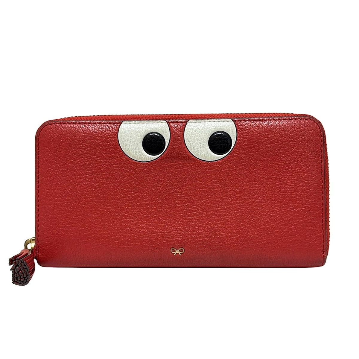 新品未使用　アニヤハインドマーチ　長財布　ラウンドジップ　リボン柄 アニヤハインドマーチ/長財布/ラージ ジップ ラウンド ウォレット