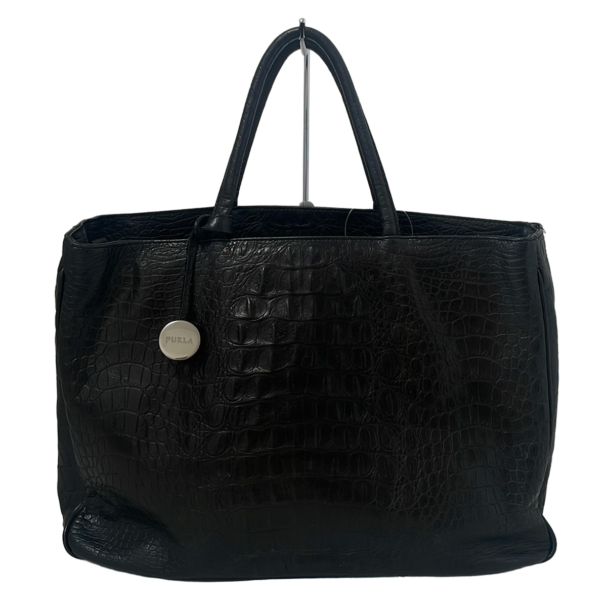 FURLA ブラック レザートートバッグ 楽天市場】【中古】FURLA ニオベ L トート レザー ブラック WB01079