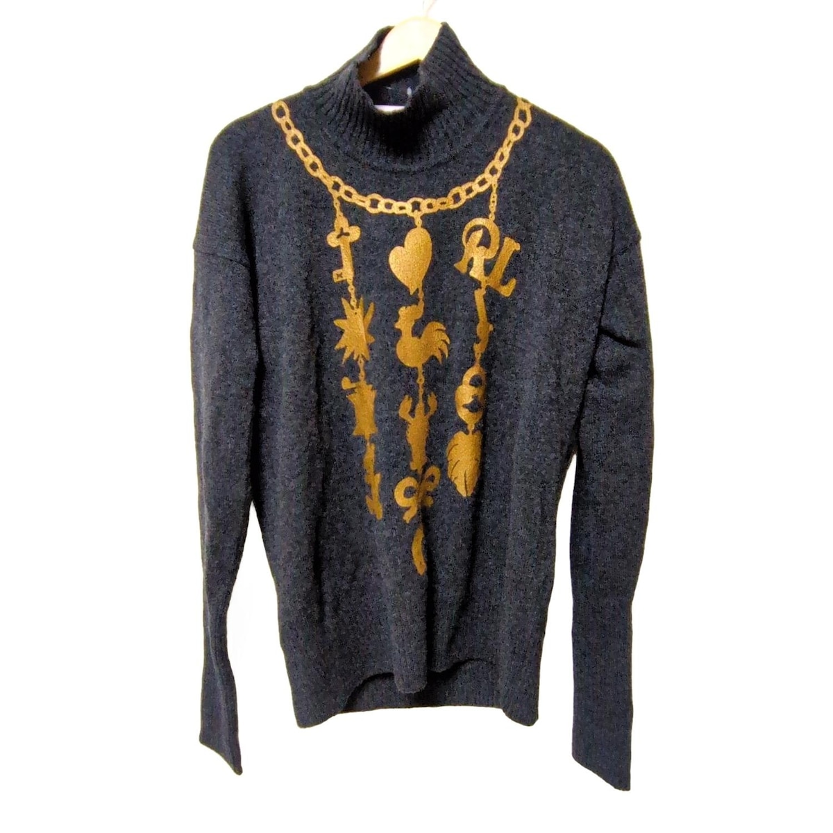 【激レアデザイン☆総柄オーブ刺繍】ヴィヴィアンウエストウッド ニットセーター 大人気☆オーブデザイン】ヴィヴィアンウエストウッド 刺繍ロゴ