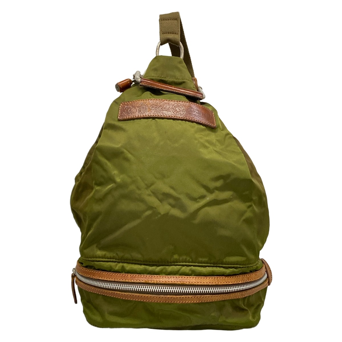 【新着】【中古】Felisi(フェリージ) 一ショルダーバッグ カーキ×うす暗い赤銅色 なめし革