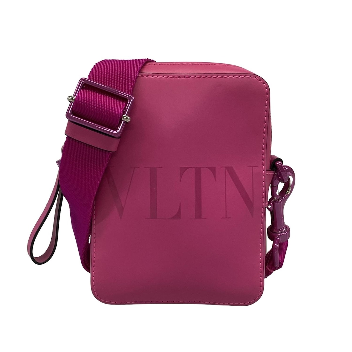 【新着】【中古】VALENTINOGARAVANI(バレンチノガラバーニ) ショルダーバッグ VLTNロゴ ピンク レザー