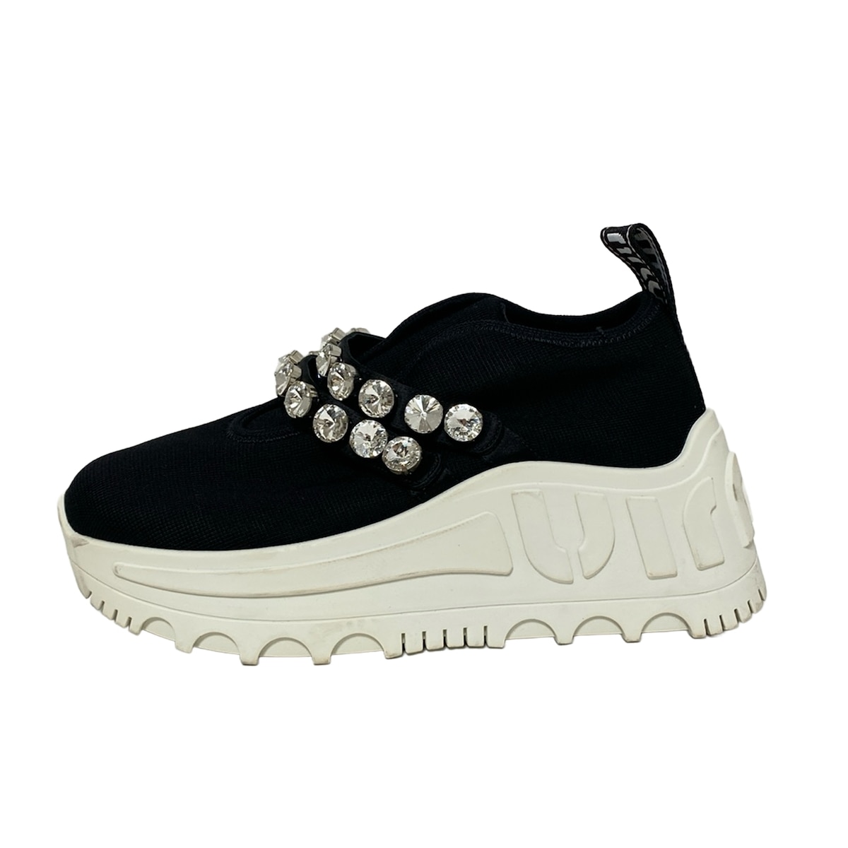 楽天市場】【中古】 MIU MIU ミュウミュウ パテント クリスタル厚底