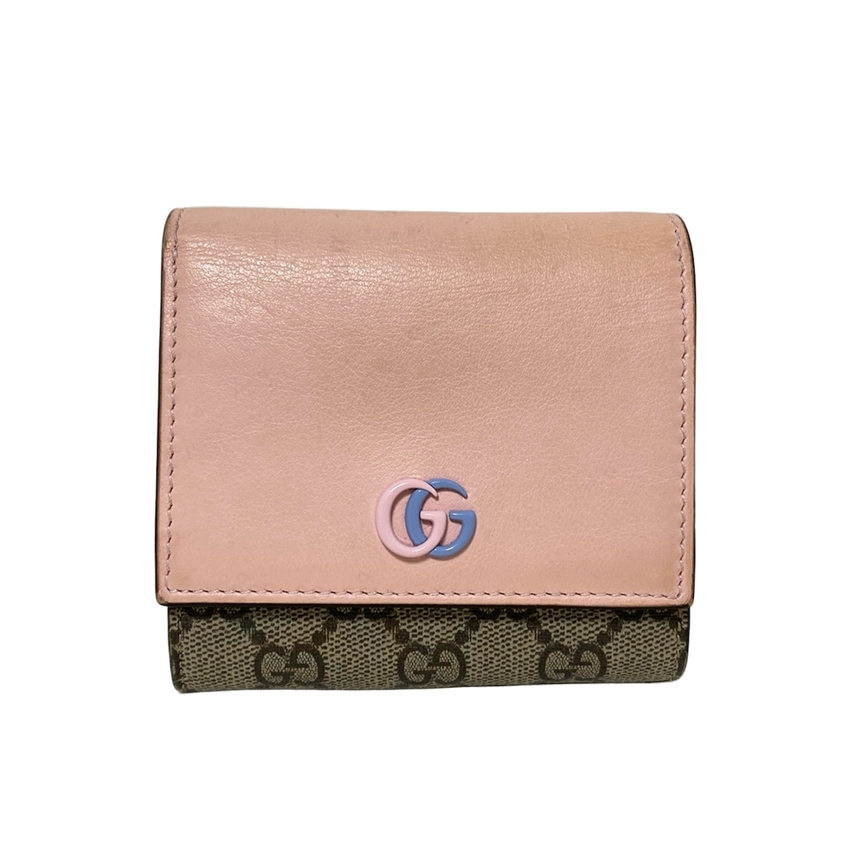 楽天市場】グッチ GUCCI バンブー付き ダブルG ミディアム ウォレット