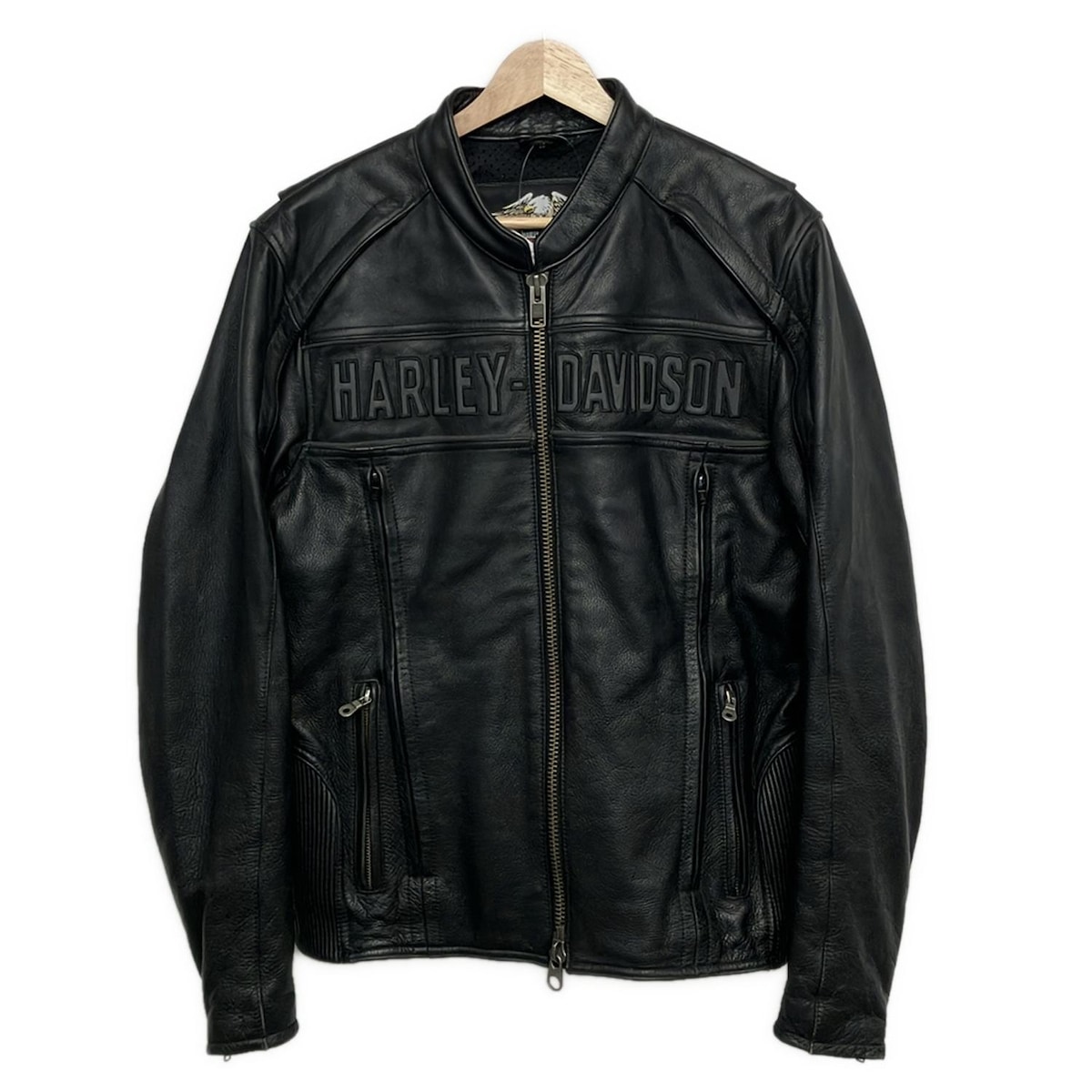 Harley-Davidson ブラックレザー ダブルライダースジャケット Harley Davidson（ハーレー・ダビッドソン） 【値下げ】HARLEY